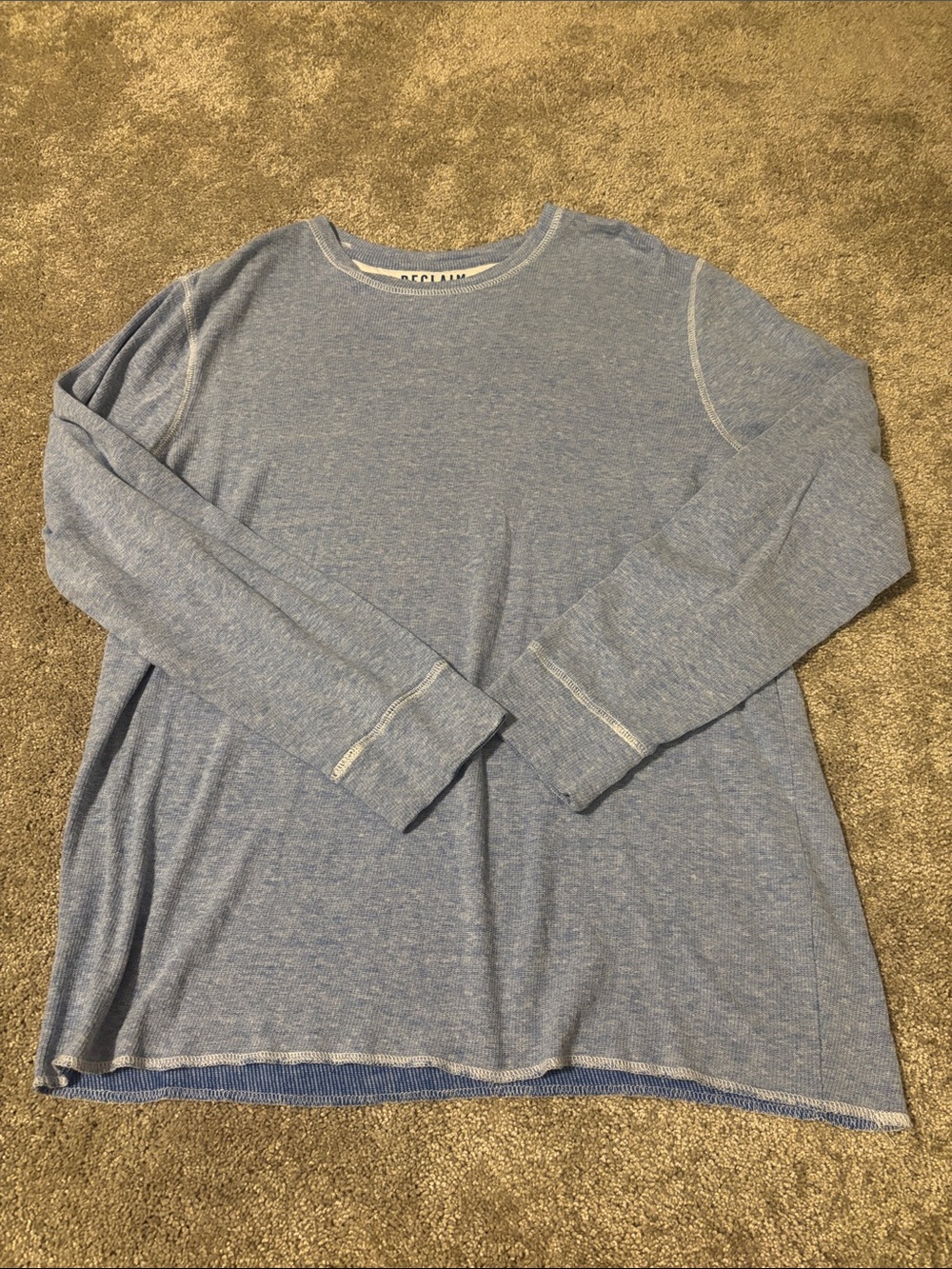 Reclaim Light Blue Long Sleeve Crewneck Top